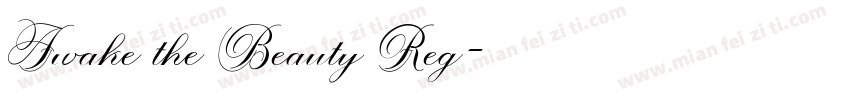 Awake the Beauty Reg字体转换
